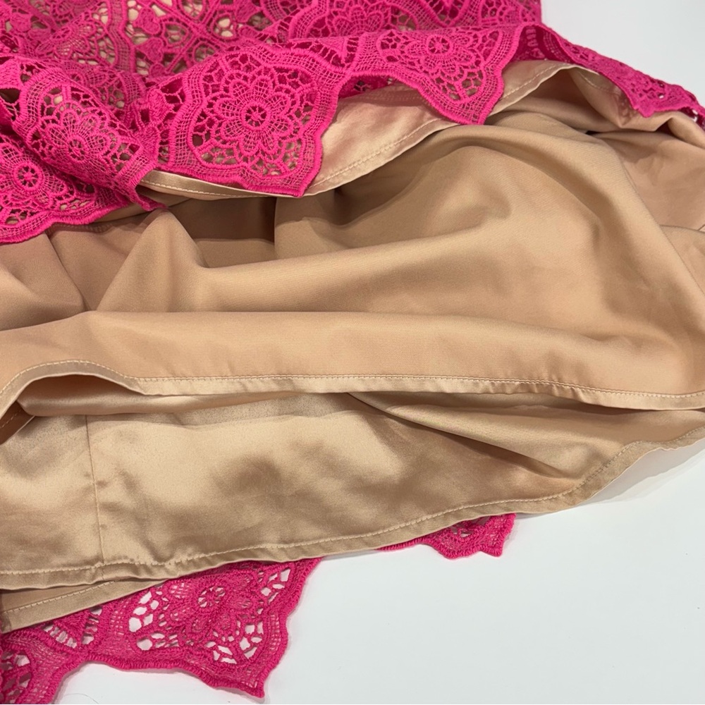 New Eliza J Embroidered Lace Overlay Cocktail Dress Scalloped Hem 20w plus size - Picture 9 of 17